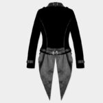 Men's Gothic Victorian Black Velvet Tailcoat - Image 2