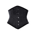 Women Black Satin Underbust Corset