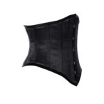 Women Black Satin Underbust Corset - Image 2
