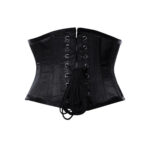 Women Black Satin Underbust Corset - Image 3
