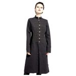 Women’s Gothic Officer Black Trench Coat