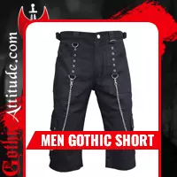 Men Gothic Shorts Goth Mens Shorts