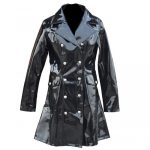 Women Gothic Military Vinyl Jacket | Punk Rock Alternative Gothic Coat