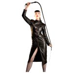 Women Real Leather Fetish Gothic Coat | Bust-Up Zipper - Image 2