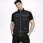 Men Gothic Pinstripe Vest