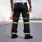 neon green gothic pants, skull flame pants, gothic cargo pants men, cyberpunk trousers, punk chain pants, black streetwear pants, alternative fashion pants, gothic outfit men, skull design pants, techwear cargo pants