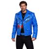 Men Gothic Biker PVC Jacket Vinyl Punk Fetish Emo Motorcycle Jacket