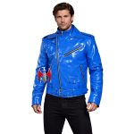 Men Gothic Biker PVC Jacket Vinyl Punk Fetish Emo Motorcycle Jacket