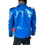 Men Gothic Biker PVC Jacket Vinyl Punk Fetish Emo Motorcycle Jacket