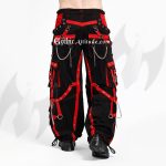 Gothic Red & Black Cargo Pants