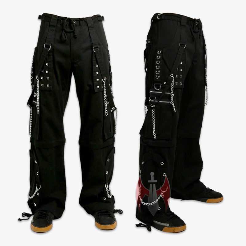 Men Gothic Cargo Pants with Chains