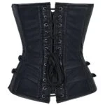 Gothic Faux Leather Corset Sexy Corset Steel Boned Overbust Corset - Image 2