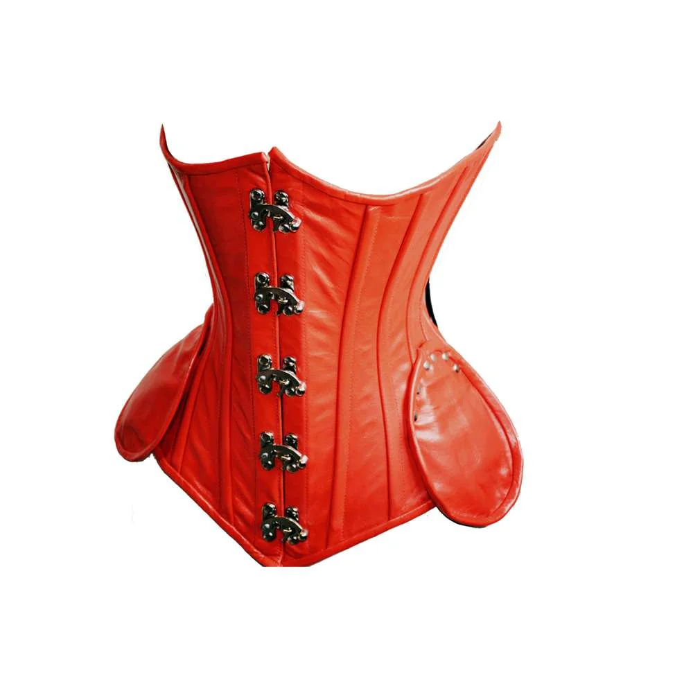 Women’s Authentic Heavy Steel-Boned Gothic Corset – Real Sheepskin Leather