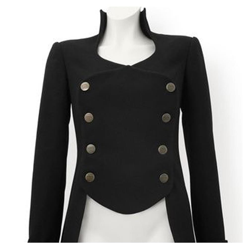 Women Steampunk Victorian Black Tailcoat - Image 2