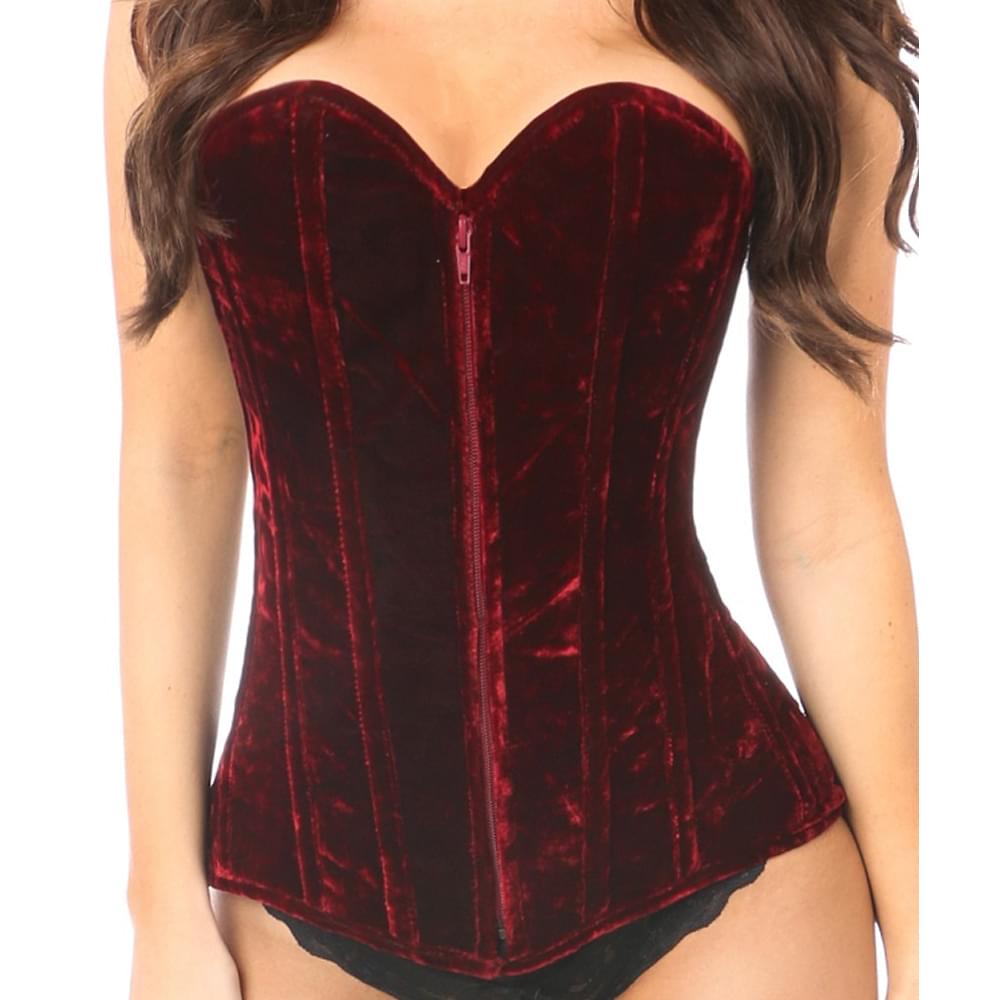 Burgundy Black Velvet Corset for Women – Victorian-Inspired Gothic Elegance Burgundy Black Velvet Corset for Women – Victorian-Inspired Gothic Elegance