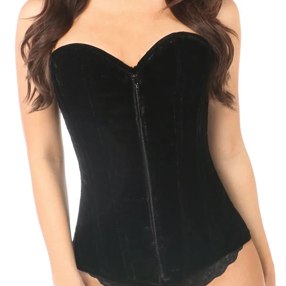 Burgundy Black Velvet Corset for Women – Victorian-Inspired Gothic Elegance - Image 2