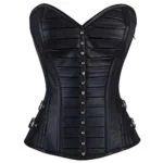 Gothic Faux Leather Corset Sexy Corset Steel Boned Overbust Corset (2025)