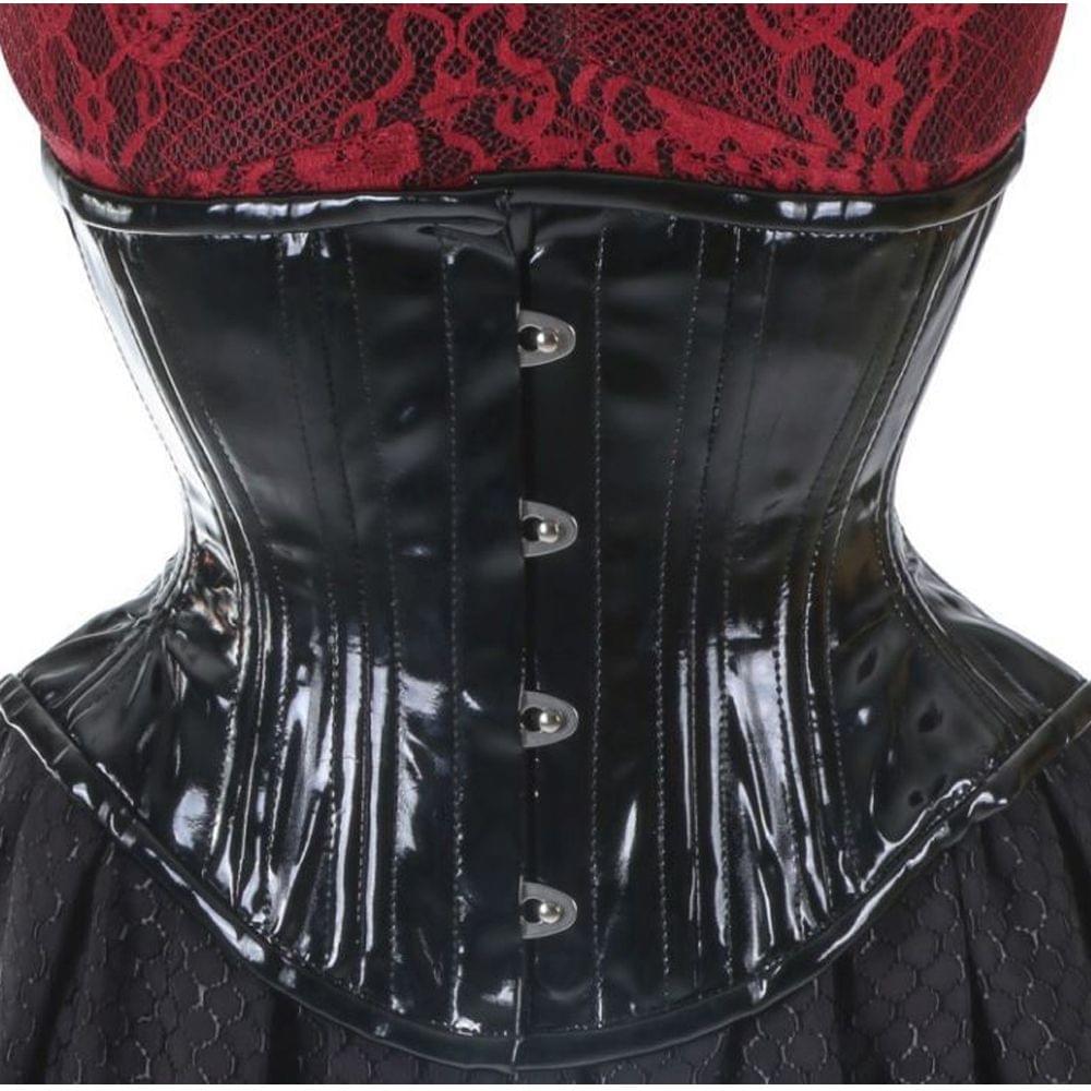 Women Vinyl Steel Boned Corset Waist Cinchers Heavy Duty Shinny Corsets (2025)