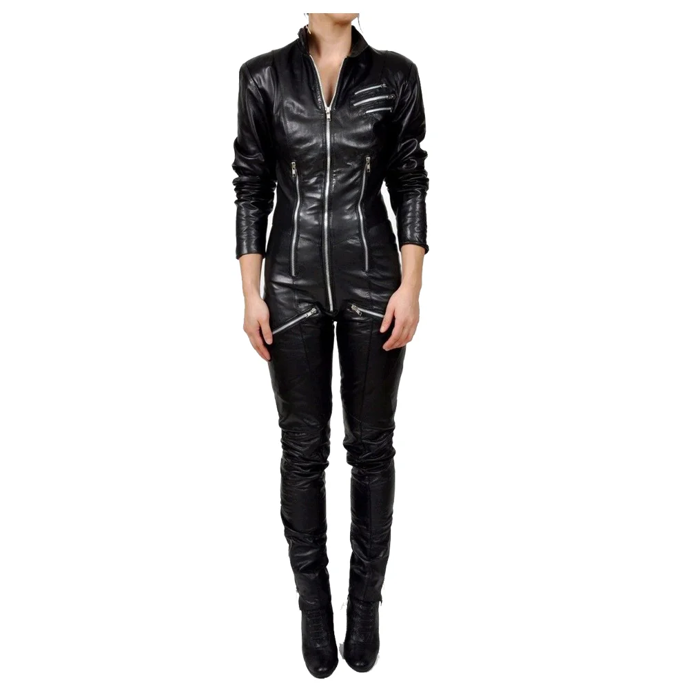 Ladies Black Leather Dress (2025)