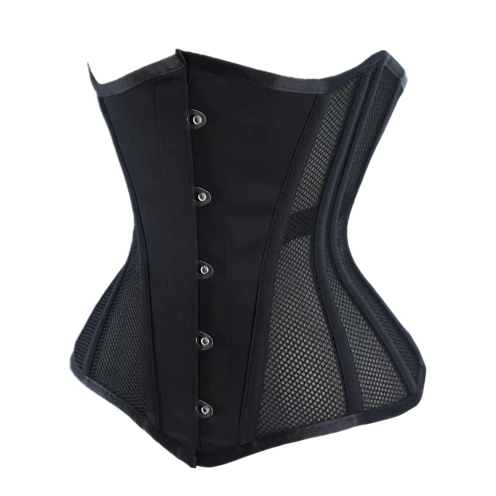 Ladies Black Mesh Underbust Waist Training Corset Bodyshaper Top Ladies Black Mesh Underbust Waist Training Corset Bodyshaper Top