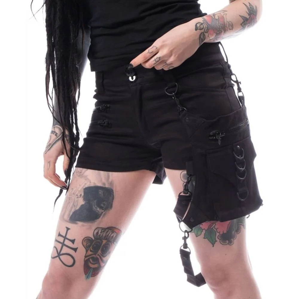 Women gothic shorts steampunk style mini skirt for women (2025)